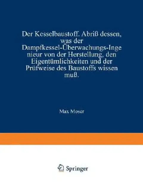 Cover of Der Kesselbaustoff