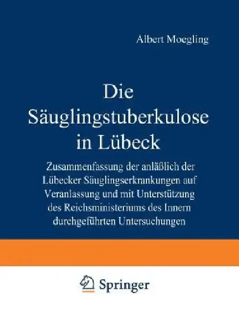 Cover of Die Säuglingstuberkulose in Lübeck