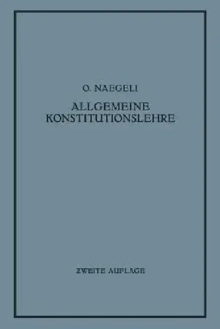 Cover of Allgemeine Konstitutionslehre