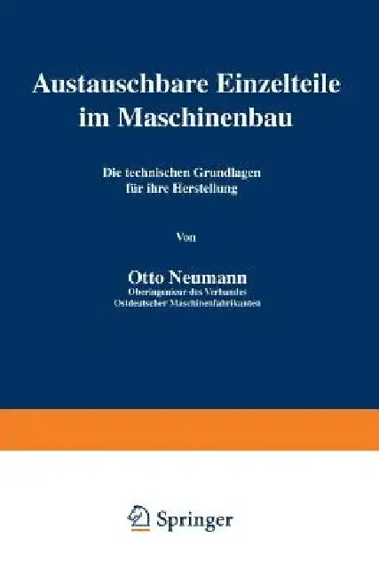 Cover of Austauschbare Einzelteile Im Maschinenbau