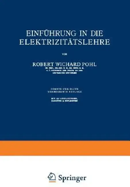 Cover of Einführung in Die Elektrizitätslehre