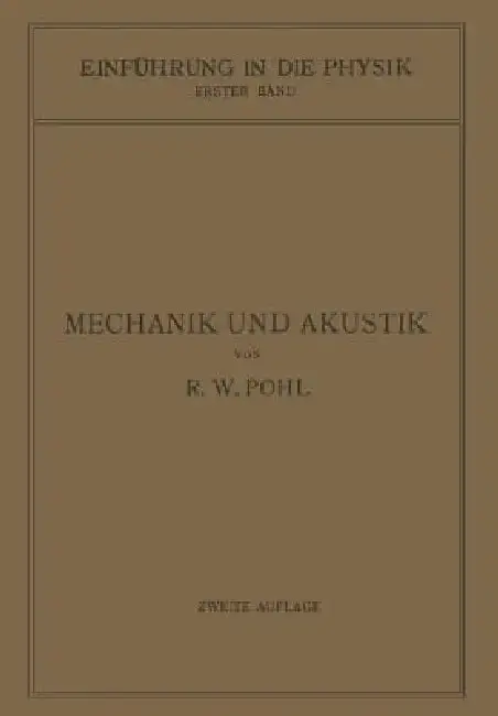 Cover of Einführung in Die Mechanik Und Akustik