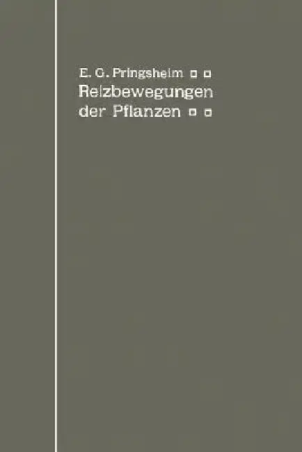 Cover of Die Reizbewegungen Der Pflanzen