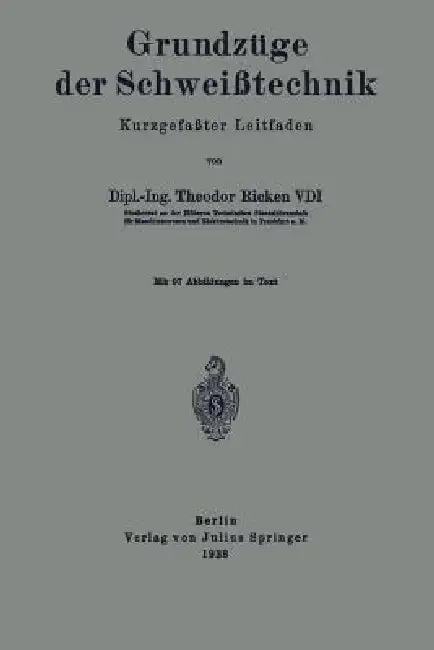 Cover of Grundzüge Der Schweißtechnik