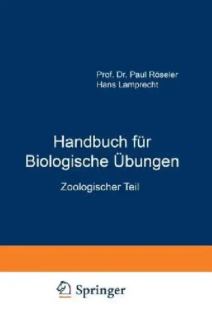 Cover of Handbuch Für Biologische Übungen
