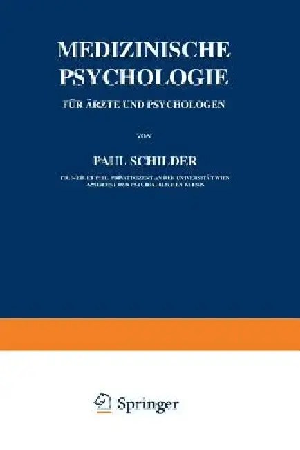 Cover of Medizinische Psychologie Für Ärzte Und Psychologen