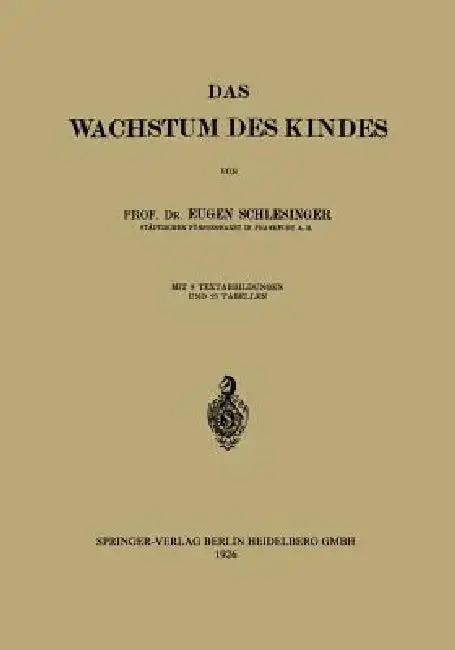Cover of Das Wachstum Des Kindes