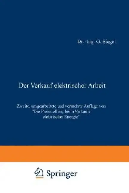 Cover of Der Verkauf Elektrischer Arbeit