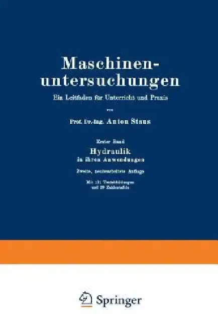 Cover of Maschinenuntersuchungen