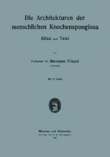 Cover of Die Architekturen Der Menschlichen Knochenspongiosa