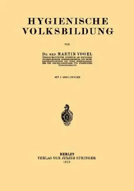 Cover of Hygienische Volksbildung