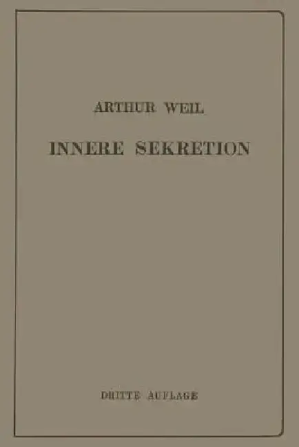 Cover of Die Innere Sekretion