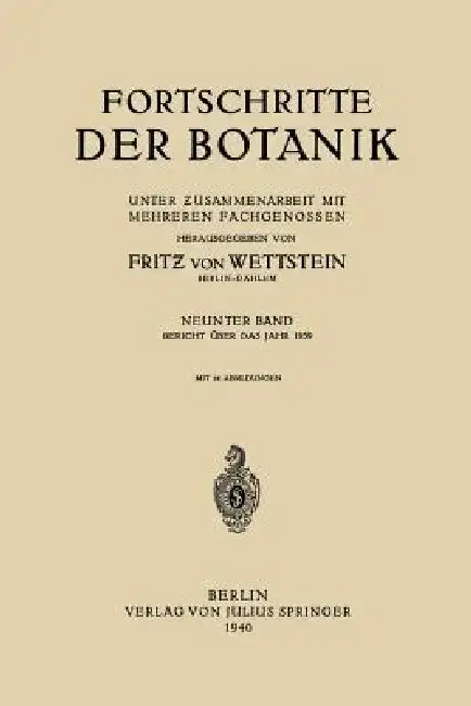 Cover of Fortschritte Der Botanik