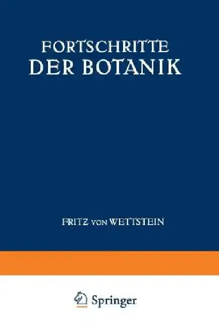 Cover of Fortschritte Der Botanik