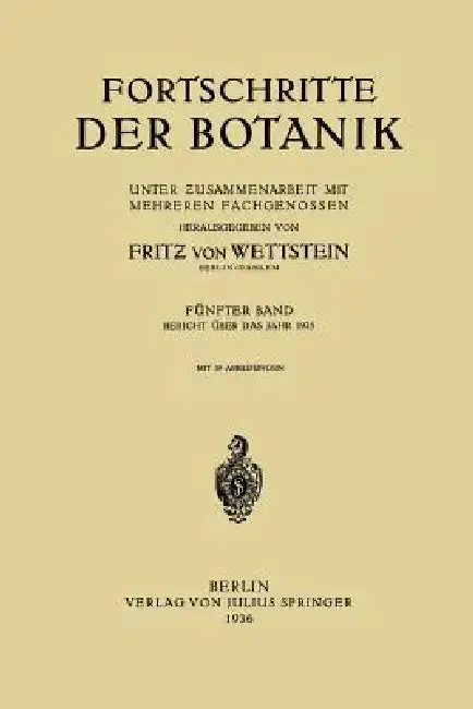 Cover of Fortschritte Der Botanik