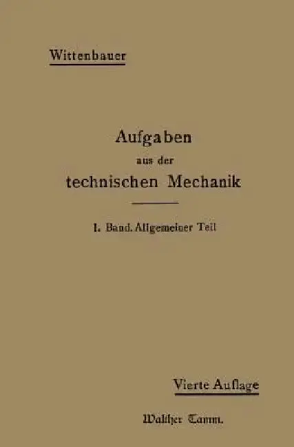 Cover of Aufgaben Aus Der Technischen Mechanik