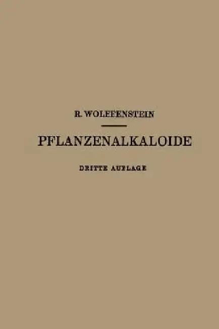 Cover of Die Pflanzenalkaloide