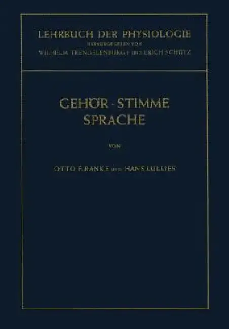 Cover of Lehrbuch Der Physiologie in Zusammenhängenden Einzeldarstellungen