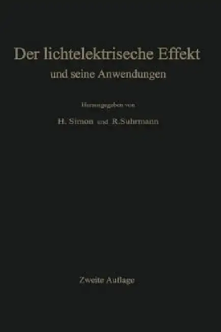 Cover of Der Lichtelektrische Effekt Und Seine Anwendungen