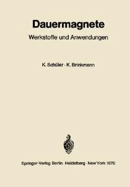 Cover of Dauermagnete