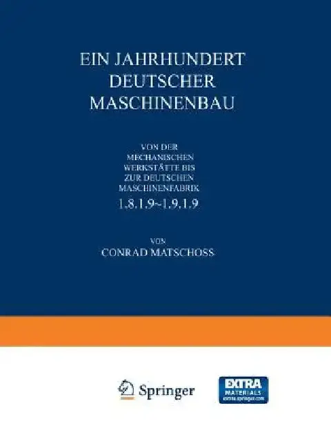 Cover of Ein Jahrhundert Deutscher Maschinenbau
