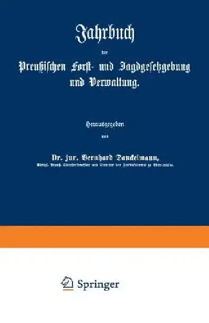 Cover of Jahrbuch Der Preußischen Forst- Und Jagdgesetzgebung Und Verwaltung