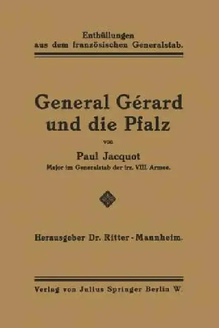 Cover of General Gérard Und Die Pfalz