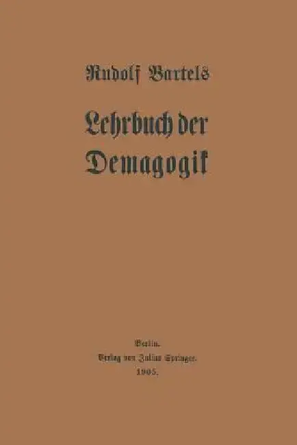 Cover of Lehrbuch Der Demagogik