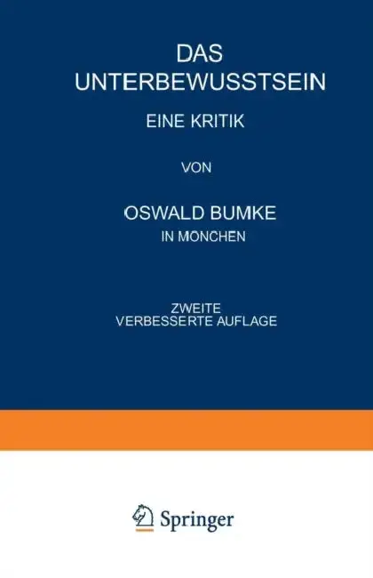 Cover of Das Unterbewusstsein