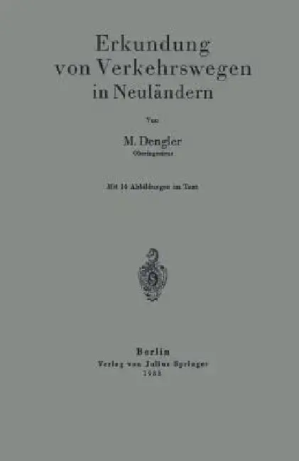 Cover of Erkundung Von Verkehrswegen in Neuländern