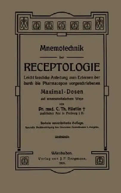 Cover of Mnemotechnik Der Receptologie