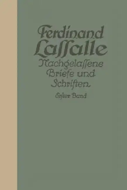 Cover of Briefe Von Und an Lassalle Bis 1848