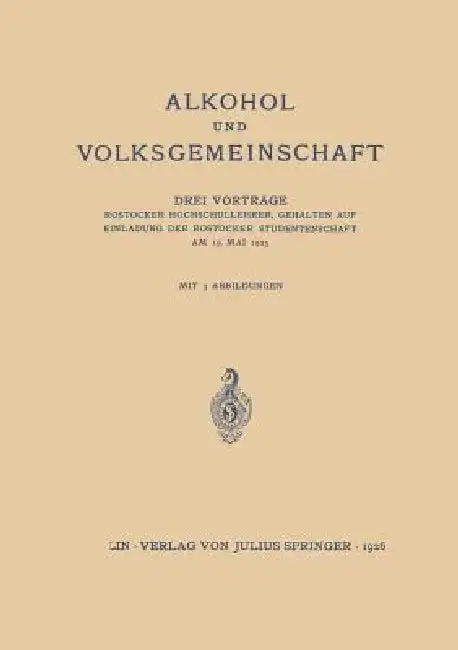Cover of Alkohol Und Volksgemeinschaft