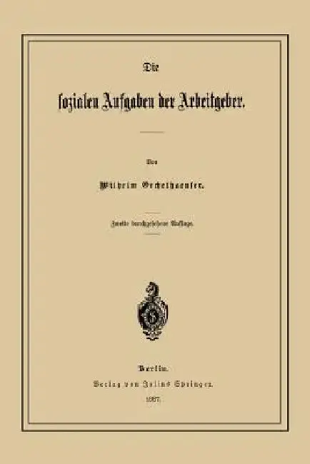 Cover of Die Sozialen Aufgaben Der Arbeitgeber