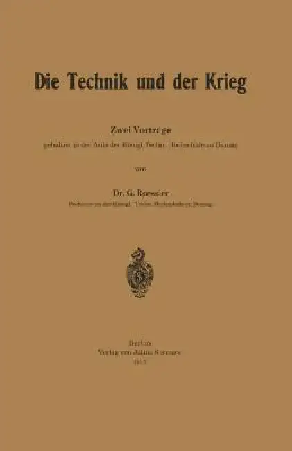 Cover of Die Technik Und Der Krieg