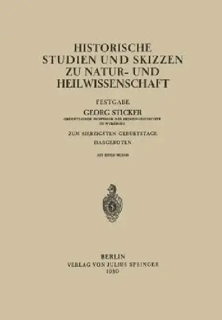 Cover of Historische Studien Und Skizzen Zu Natur- Und Heilwissenschaft