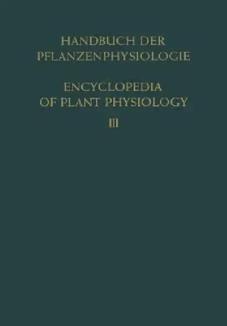 Cover of Pflanze Und Wasser / Water Relations of Plants