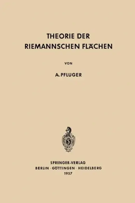 Cover of Theorie Der Riemannschen Flächen