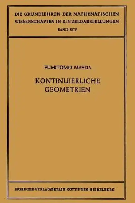 Cover of Kontinuierliche Geometrien