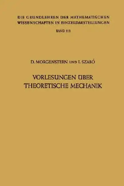 Cover of Vorlesungen Über Theoretische Mechanik