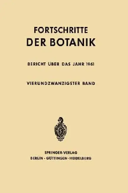 Cover of Fortschritte Der Botanik