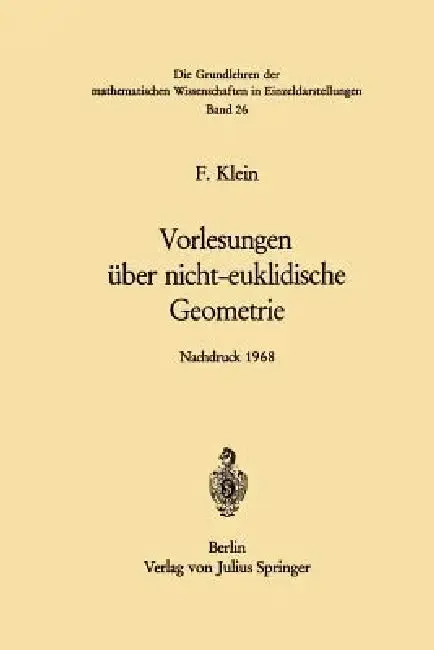 Cover of Vorlesungen Über Nicht-Euklidische Geometrie