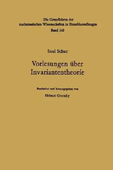 Cover of Vorlesungen Über Invariantentheorie