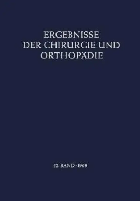 Cover of Ergebnisse Der Chirurgie Und Orthopädie