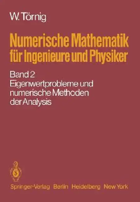 Cover of Numerische Mathematik Für Ingenieure Und Physiker