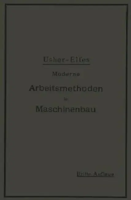 Cover of Moderne Arbeitsmethoden Im Maschinenbau