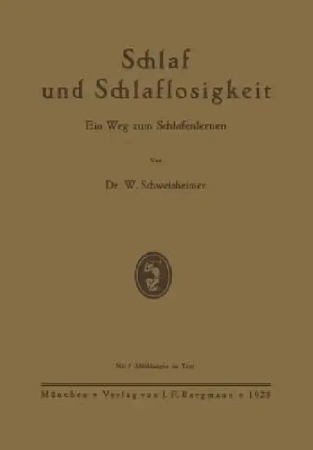Cover of Schlaf Und Schlaflosigkeit
