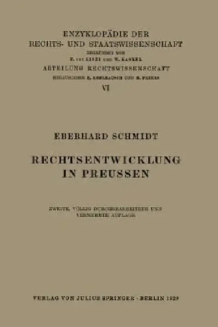 Cover of Rechtsentwicklung in Preussen