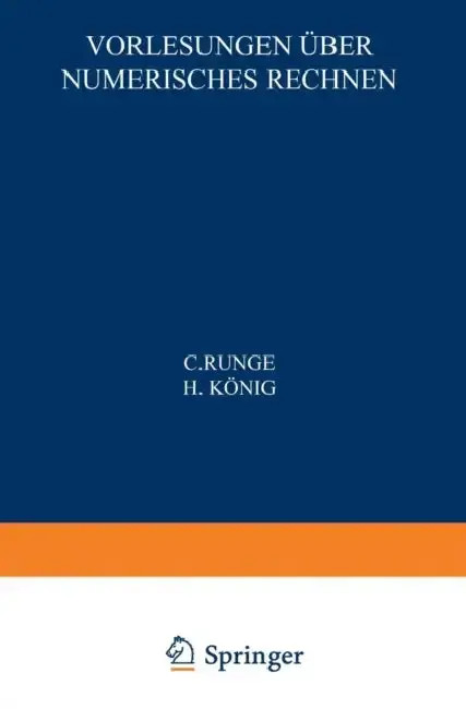 Cover of Vorlesungen Über Numerisches Rechnen