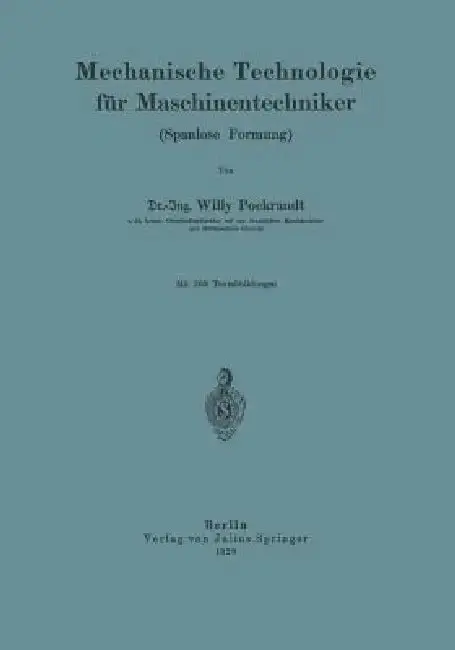 Cover of Mechanische Technologie Für Maschinentechniker